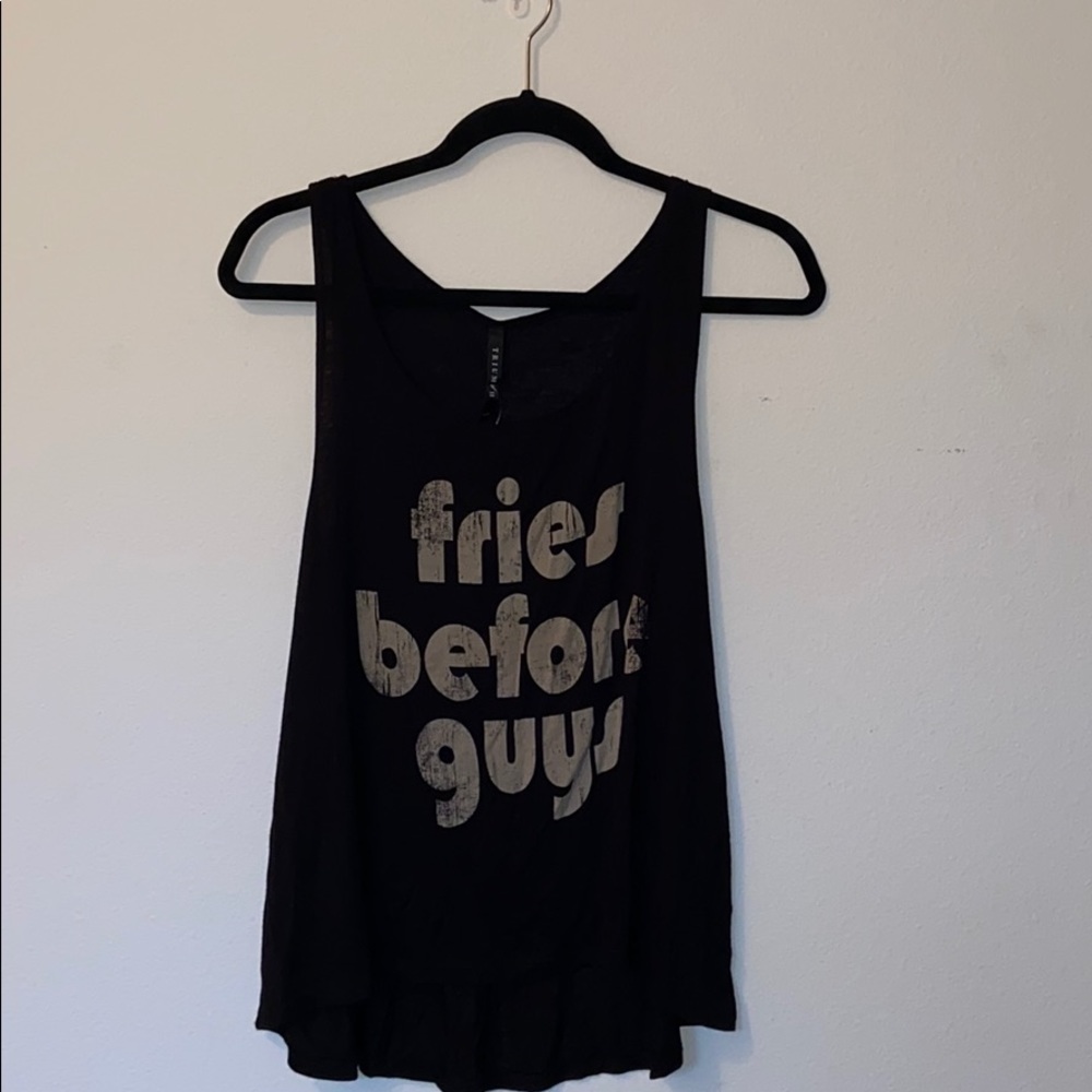 Tank Top Fries before Guys  Boutique